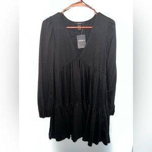 Forever 21 black long sleeve dress